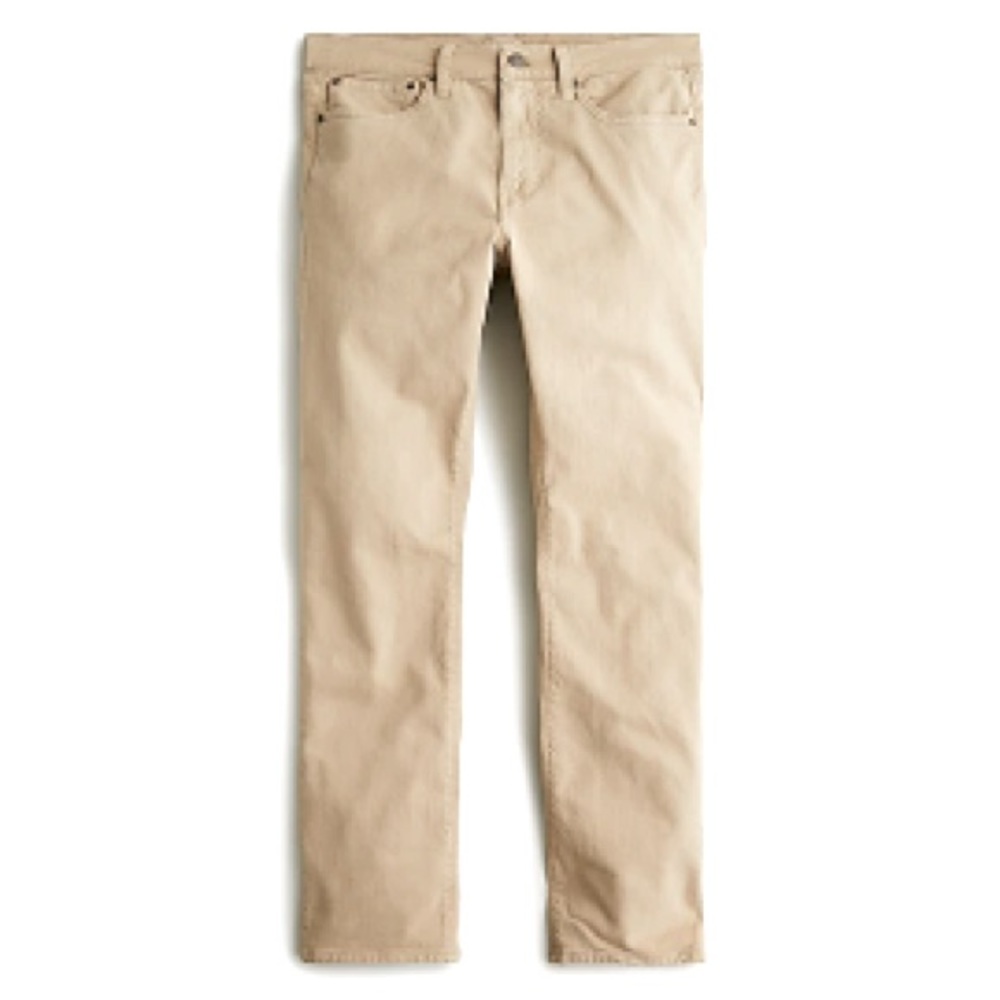 J. Crew, 770 (TM) Straight-fit garment-dyed five-pocket Pant Color: Khaki Straw